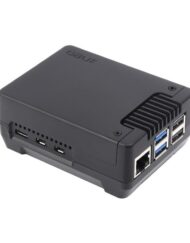 WaveShare Aluminiumkasse i messinglegering til Raspberry Pi 5 med M.2 NVMe-udvidelsesstik