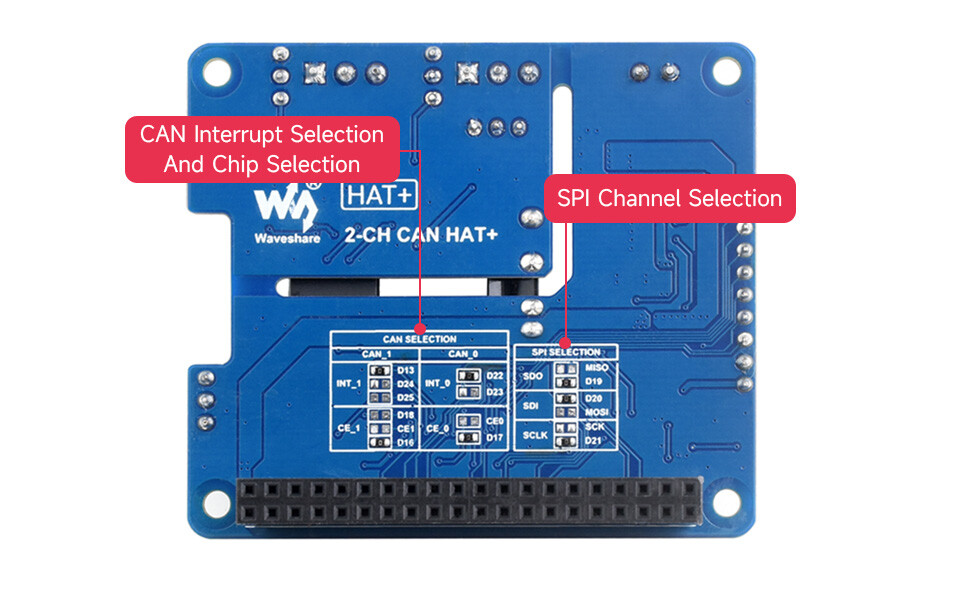 WaveShare 2CH Isoleret CAN Bus Udvidelses-HAT til Raspberry Pi