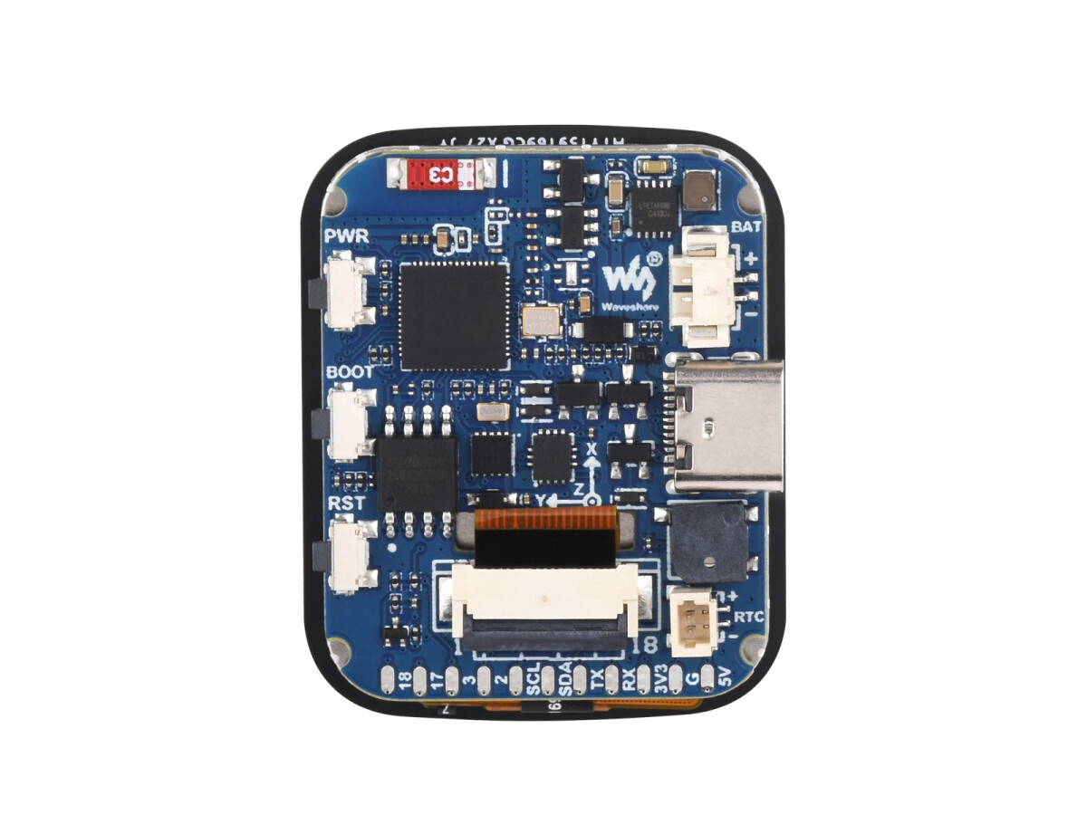 WaveShare ESP32-S3 1,69 Zoll Touch Display Udviklingskort 240x280 Mikro LCD Accelerometer Gyroskop