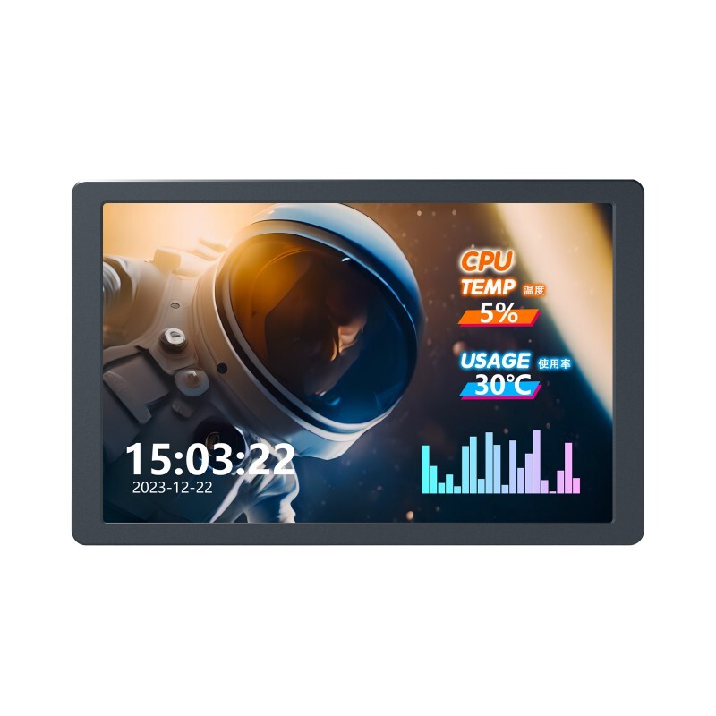 WaveShare 8 Zoll USB Monitor AIO LCD-skærm 1280x800 Grå CNC Metal Kabinet IPS Type-C