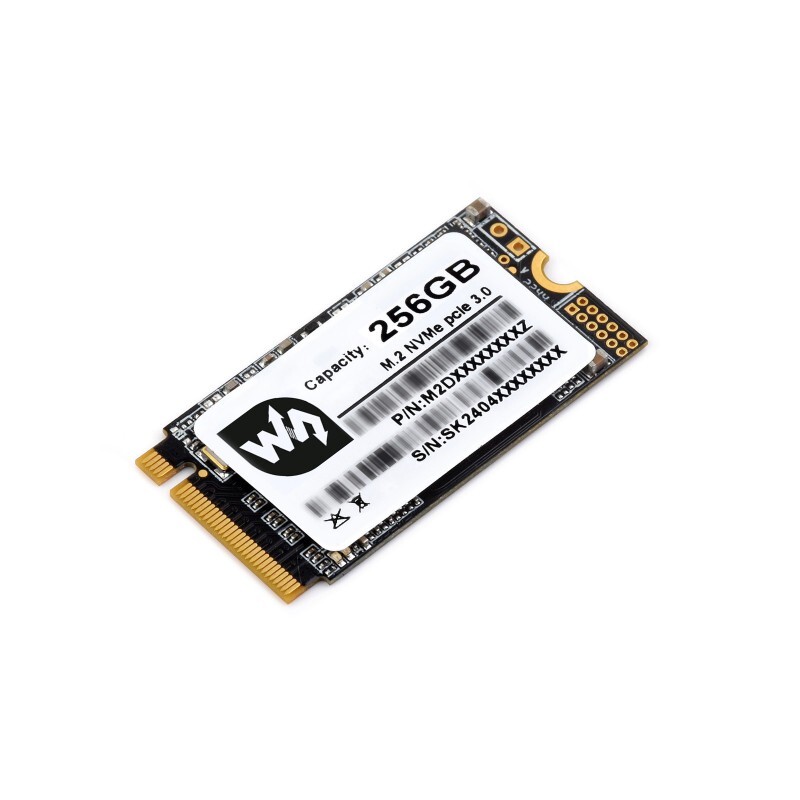 WaveShare SK M2 NVME 2242 256GB Højhastigheds Solid State Drive TLC Flash Memory