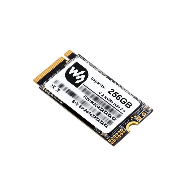 WaveShare SK M2 NVME 2242 256GB Højhastigheds Solid State Drive TLC Flash Memory