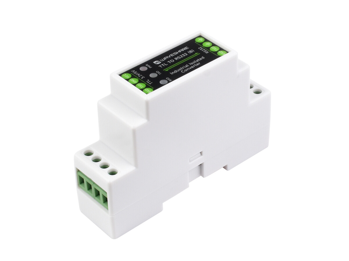 WaveShare Skinnemontér TTL til RS232 Galvanisk Isoleret Konverter Fuld-Duplex Kommunikation Lynsikker Anti-Surge