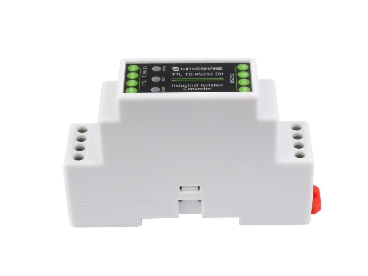 WaveShare Skinnemontér TTL til RS232 Galvanisk Isoleret Konverter Fuld-Duplex Kommunikation Lynsikker Anti-Surge