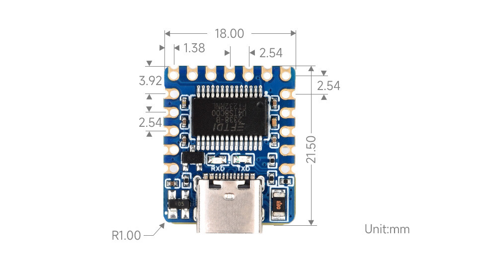 WaveShare USB til UART (TTL) Mini Kommunikationsmodul