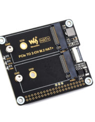 WaveShare PCIe zu 2CH M.2 Adapter für Raspberry Pi 5 (2230/2242 Größe NVMe SSD)