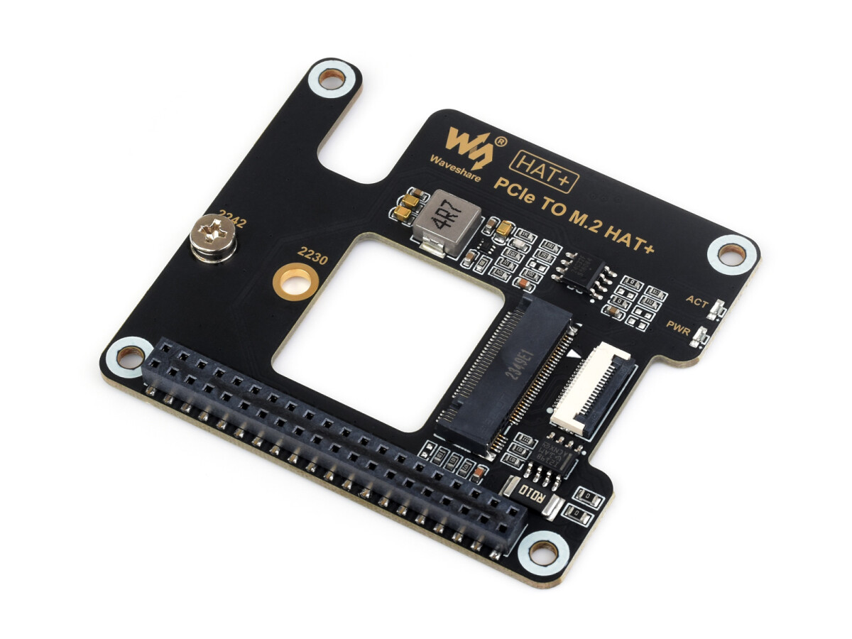 WaveShare PCIe zu M.2 Adapter Basic Kit med 256 GB SSD til Raspberry Pi 5