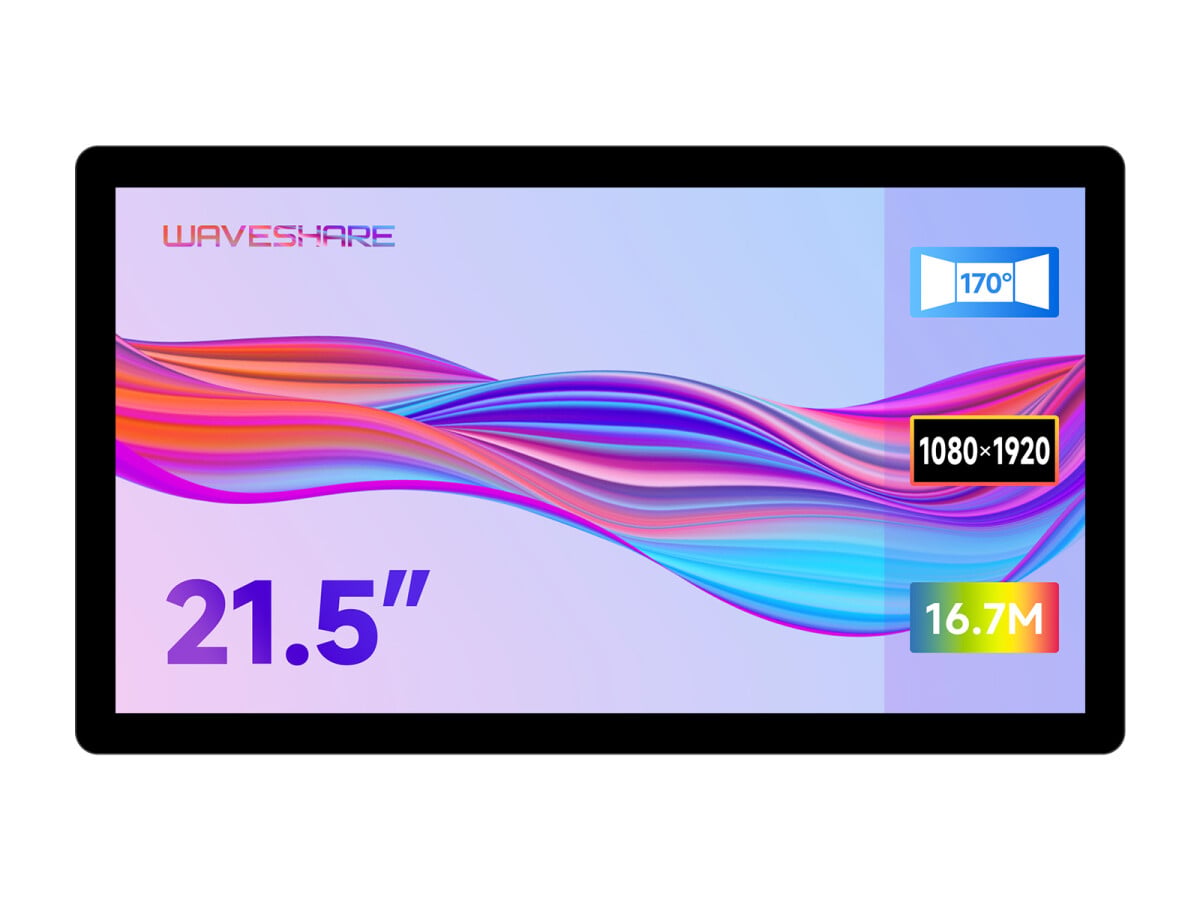 WaveShare 21,5 Zoll Kapazitiver Touch-Display 1920x1080 Full HD til Raspberry Pi Jetson Nano