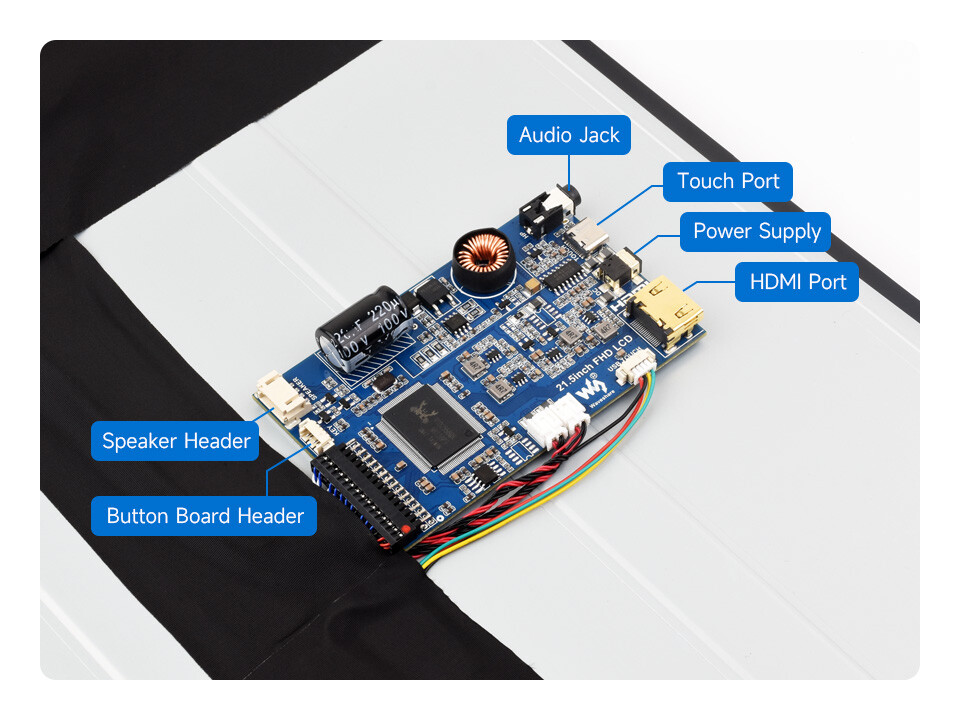 WaveShare 21,5 Zoll Kapazitiver Touch-Display 1920x1080 Full HD til Raspberry Pi Jetson Nano