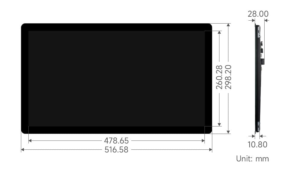 WaveShare 21,5 Zoll Kapazitiver Touch-Display 1920x1080 Full HD til Raspberry Pi Jetson Nano