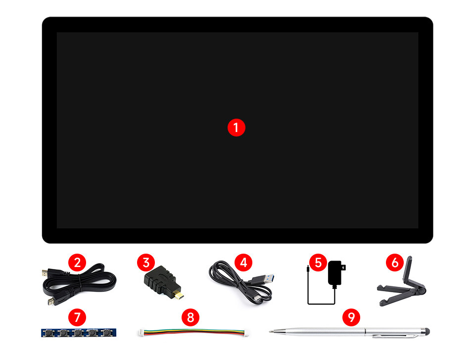 WaveShare 21,5 Zoll Kapazitiver Touch-Display 1920x1080 Full HD til Raspberry Pi Jetson Nano