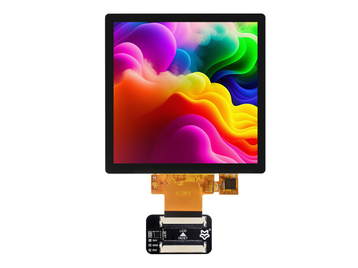 WaveShare 4-toms IPS kapacitivt touchdisplay 480x480 RGB for Luckfox Pico Ultra