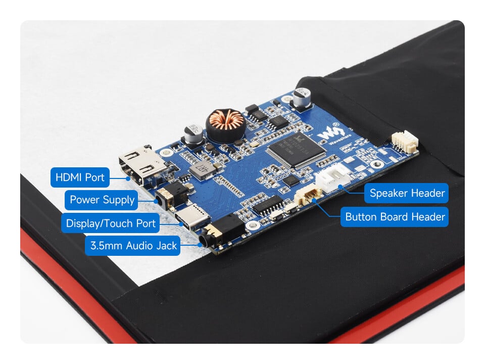 WaveShare 18,5 Zoll Kapazitiver Touch-Display 1920x1080 Full HD Kompatibel med Raspberry Pi Jetson Nano PC