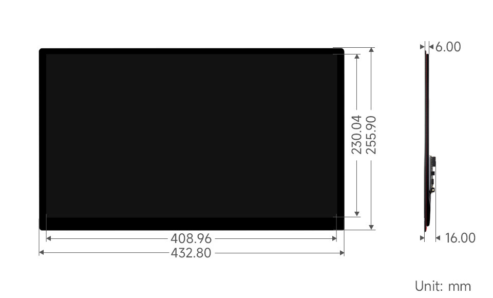 WaveShare 18,5 Zoll Kapazitiver Touch-Display 1920x1080 Full HD Kompatibel med Raspberry Pi Jetson Nano PC
