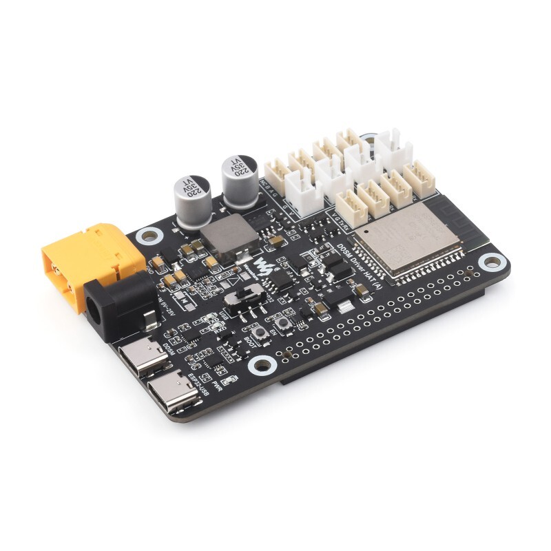 Waveshare DDSM Driver HAT Direkte Servomotor Driver Bord, integrerer ESP32 og kontrolkredsløb