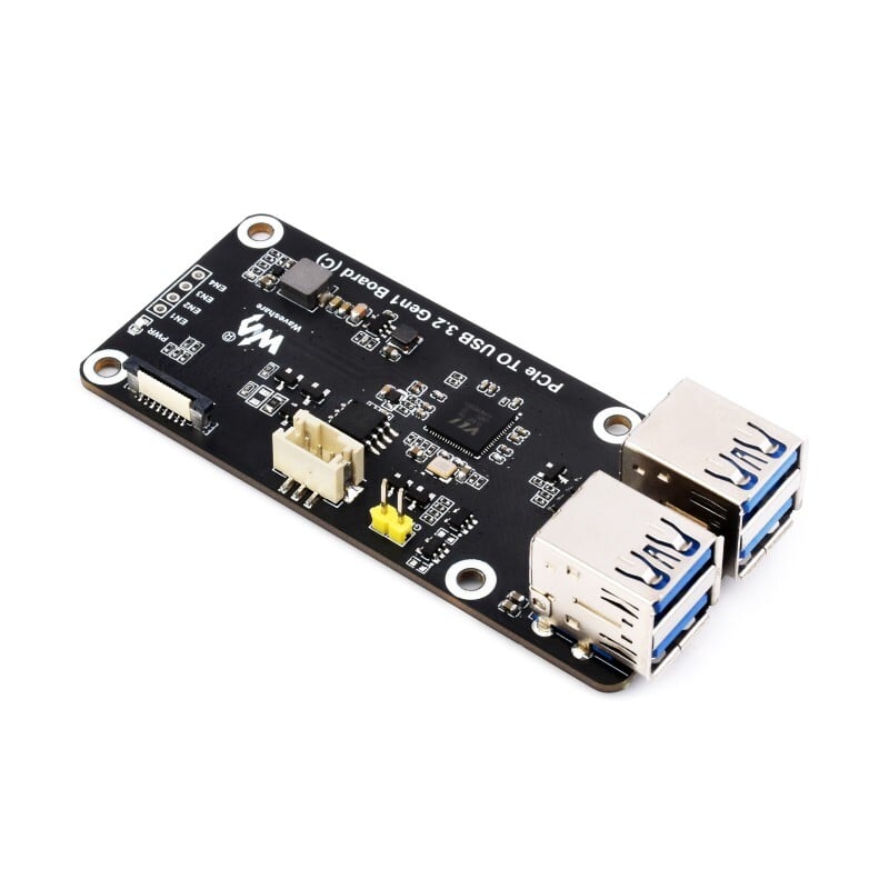 Waveshare PCIe To 4-Ch USB3.2 Gen1 Board (C) Til Raspberry Pi 5