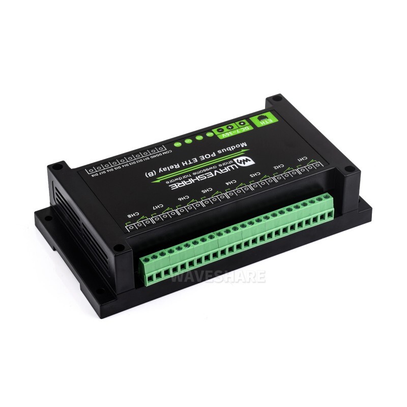 Waveshare 8-kanal Modbus POE ETH Relæmodul (B)