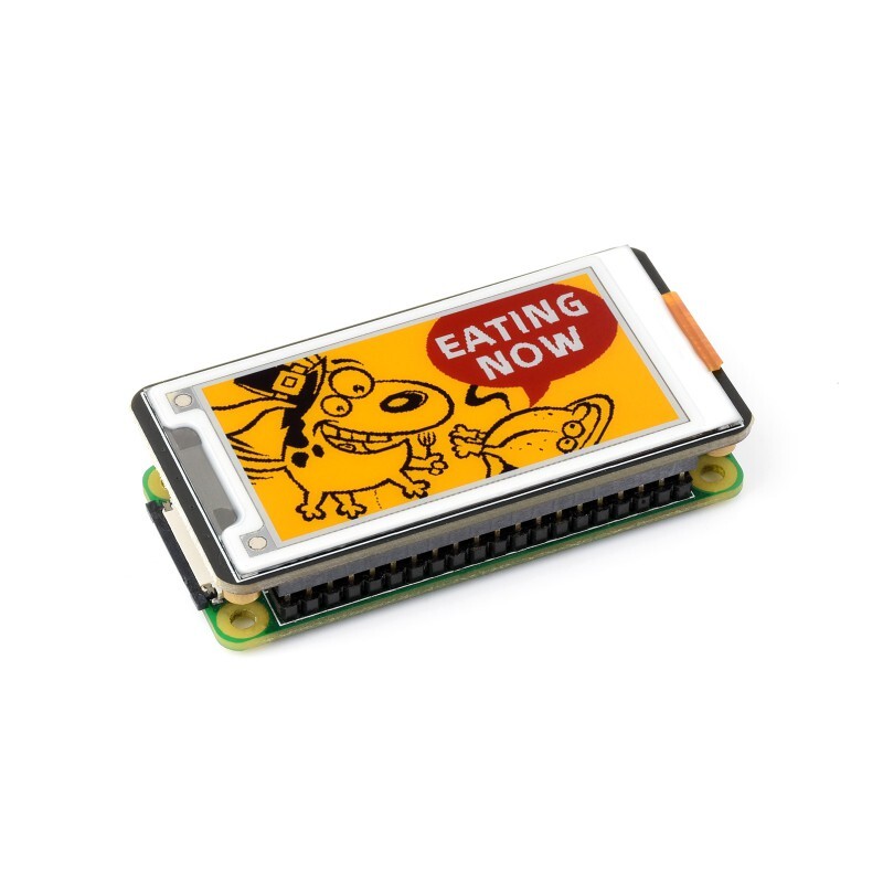 #Udsolgt Waveshare 2.15 Zoll e-Papirdisplay (G), E-Ink Display, 296x160, Rød/Gul/Sort/Hvid, SPI-interface