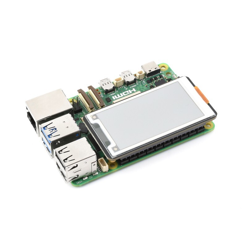 #Udsolgt Waveshare 2.15 Zoll e-Papirdisplay (G), E-Ink Display, 296x160, Rød/Gul/Sort/Hvid, SPI-interface