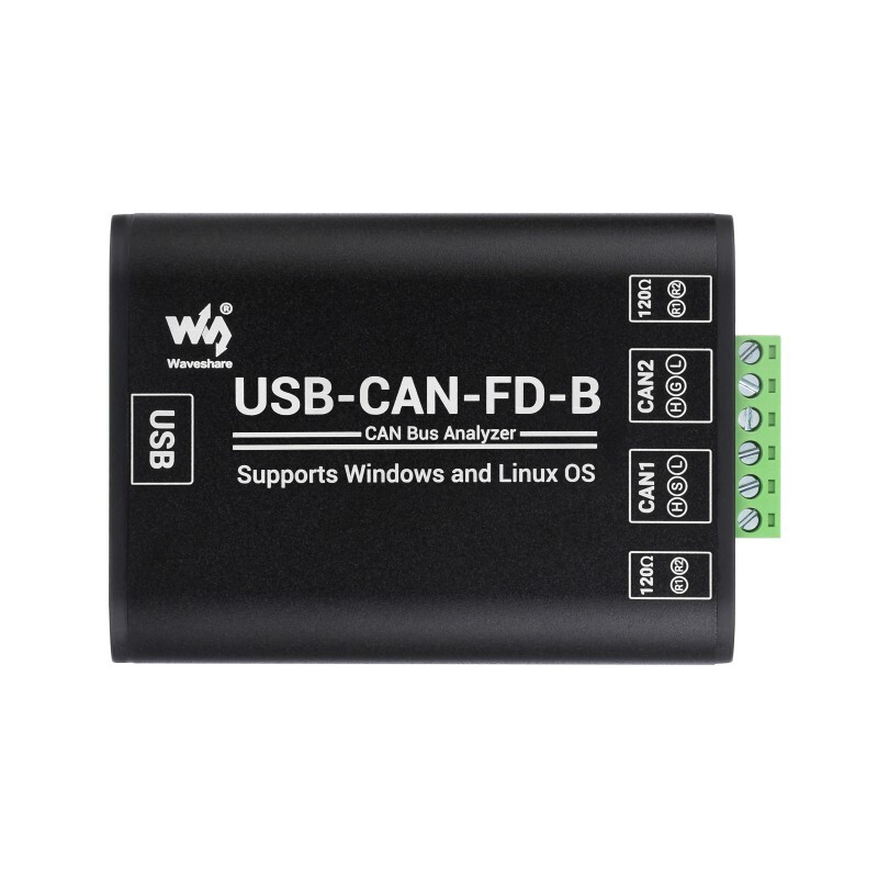 Waveshare Industrielle CAN/CAN FD Bus Datenanalysator, USB zu CAN FD Adapter, Unterstützung for Windows og Linux