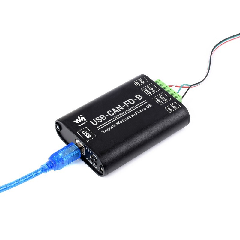 Waveshare Industrielle CAN/CAN FD Bus Datenanalysator, USB zu CAN FD Adapter, Unterstützung for Windows og Linux