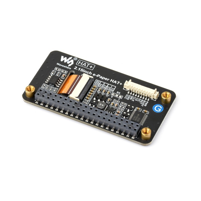 Waveshare 2,15 Zoll e-Paper Display HAT+, E-Ink Display, 296x160, Rød/Gul/Sort/Hvid, SPI-interface