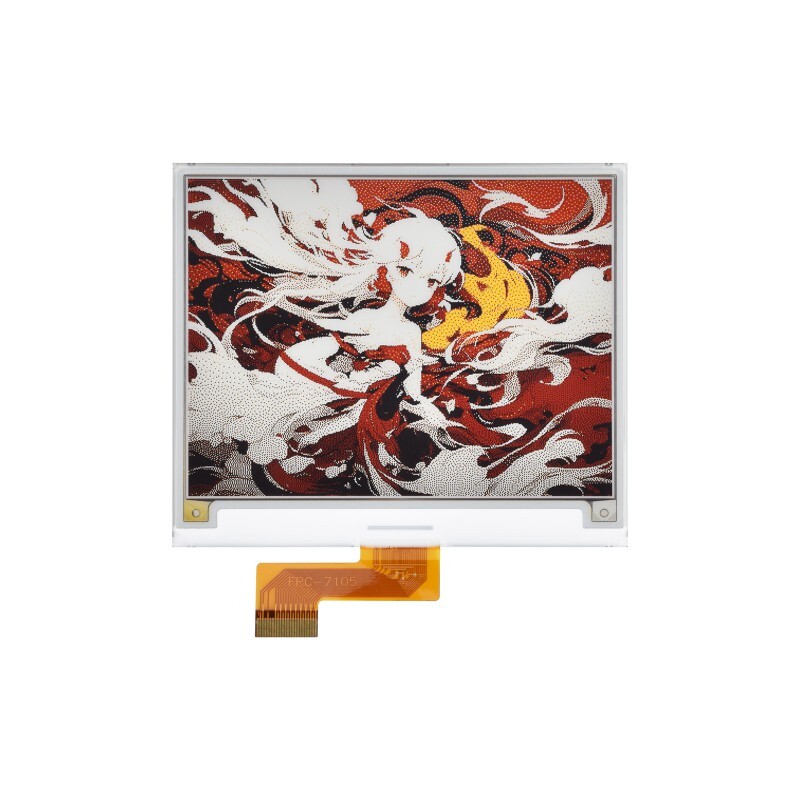 Waveshare 4.2 zoll E-Paper Display (G), 400 × 300, rød/gul/sort/hvid, SPI-interface