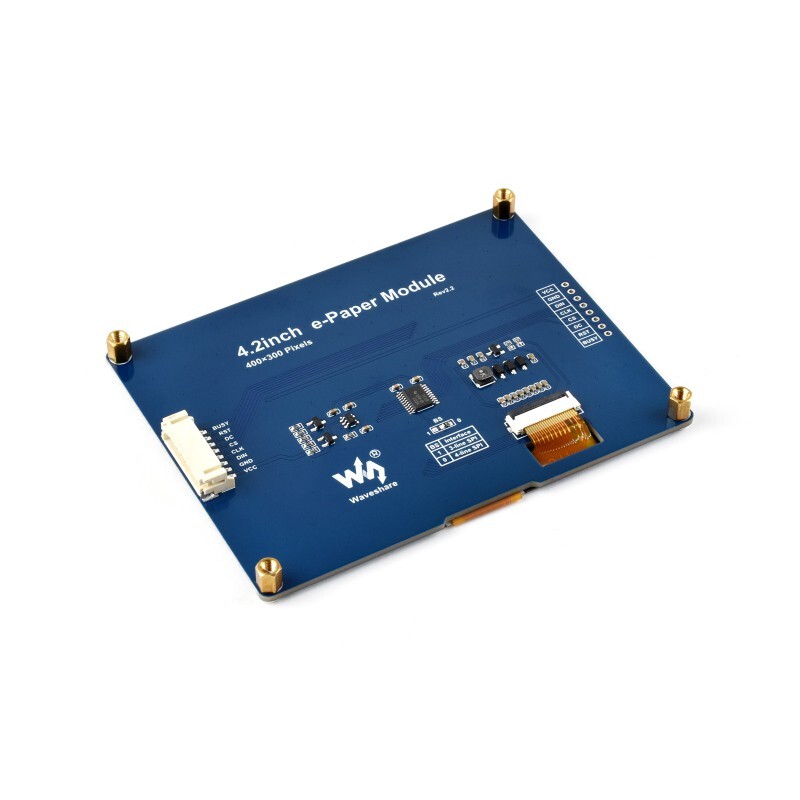 Waveshare 4,2 Zoll e-Paper Display (G), 400x300, Rød/Gul/Sort/Hvid, SPI-interface