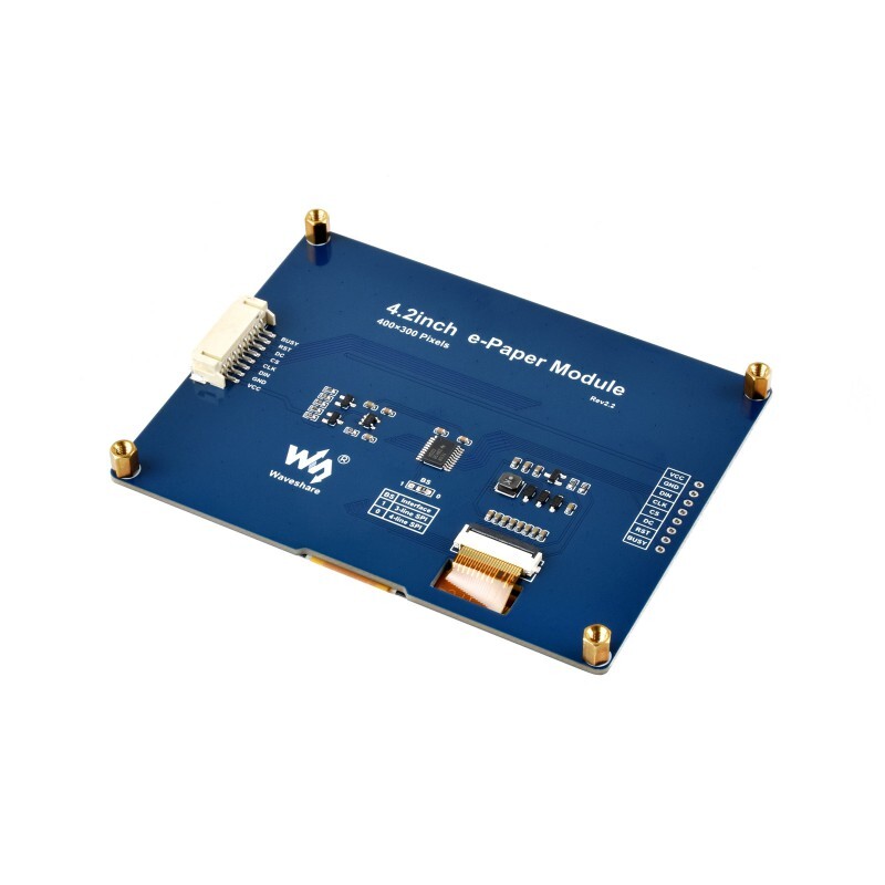 Waveshare 4,2 Zoll e-Paper Display (G), 400x300, Rød/Gul/Sort/Hvid, SPI-interface