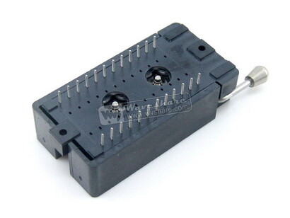 WaveShare DIP 24 Pin ZIF Stik (ARIES Sort) Test- og Brændningsstik