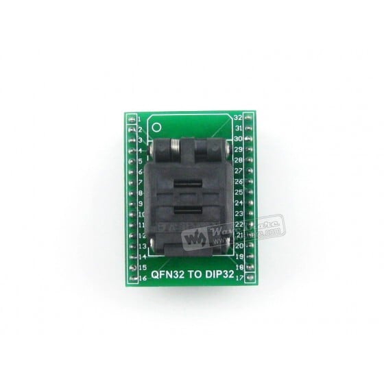 Plastronics QFN32 til DIP32 programmeringsadapter til QFN32, MLF32, MLP32 pakke