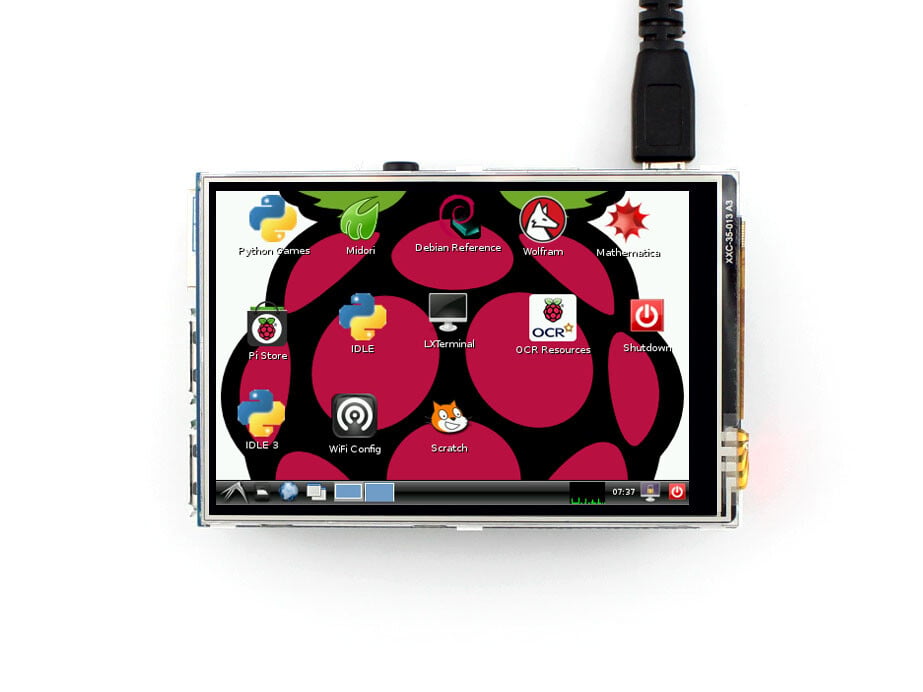 Waveshare 3,5 Zoll TFT LCD-display 480x320 Resistiv berøringsskærm til Raspberry Pi