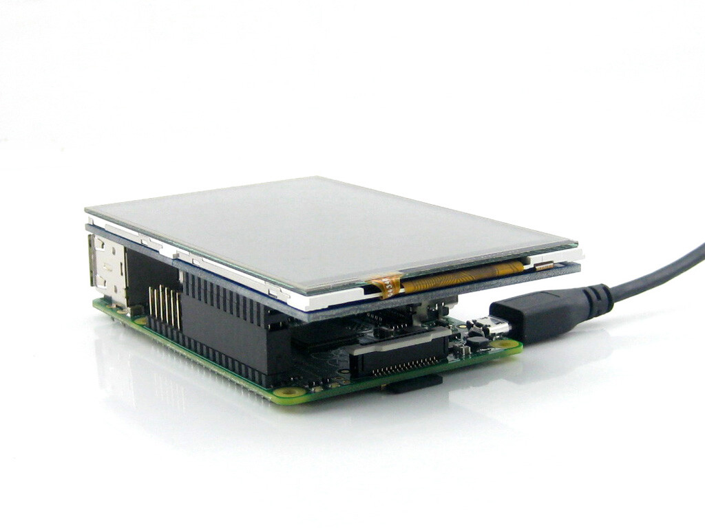 Waveshare 4-toms LCD-display 480x320 resistiv berøringsskærm til Raspberry Pi