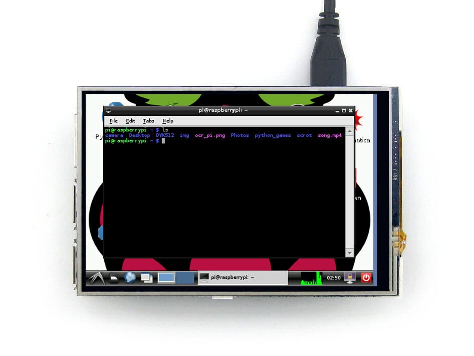 Waveshare 4-toms LCD-display 480x320 resistiv berøringsskærm til Raspberry Pi