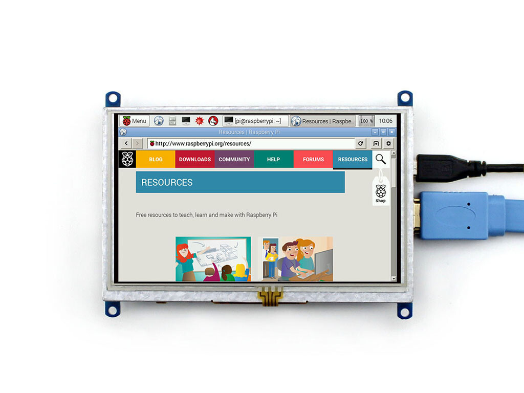 Waveshare 5 zoll Raspberry Pi Display 800x480 resistent Touchscreen LCD HDMI