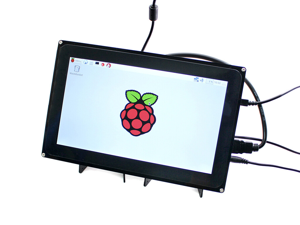 Waveshare 10,1 Zoll Kapazitiver Touchscreen LCD (H) mit Gehäuse, 1024x600, HDMI, Unterstützung für verschiedene Systeme