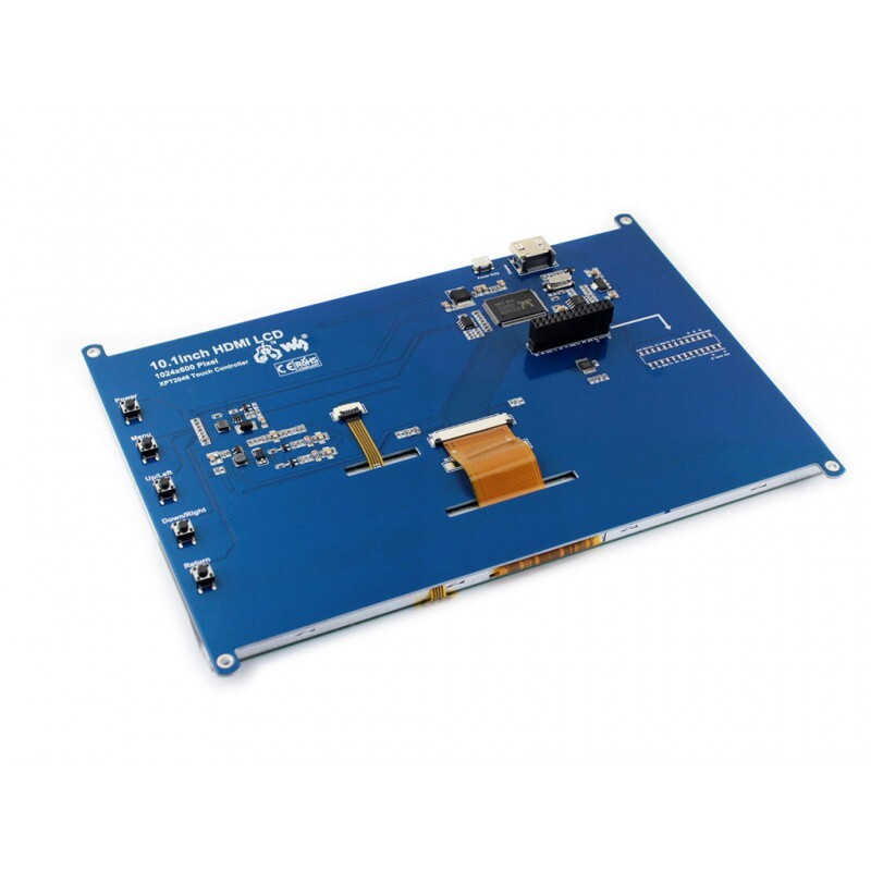 Waveshare 10,1 Zoll Raspberry Pi Display 1024x600 resistivt Touchscreen LCD Display HDMI-interface