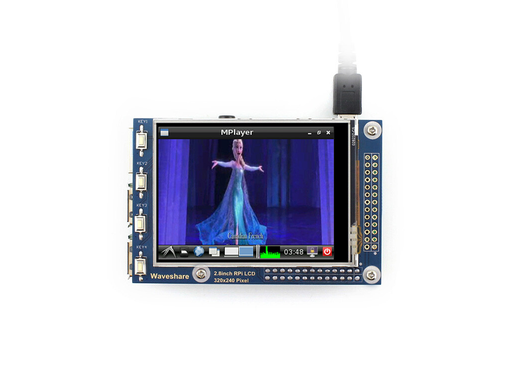 Waveshare 2,8 Zoll Raspberry Pi Display 320x240 Resistivt touchskærm TFT LCD (A)