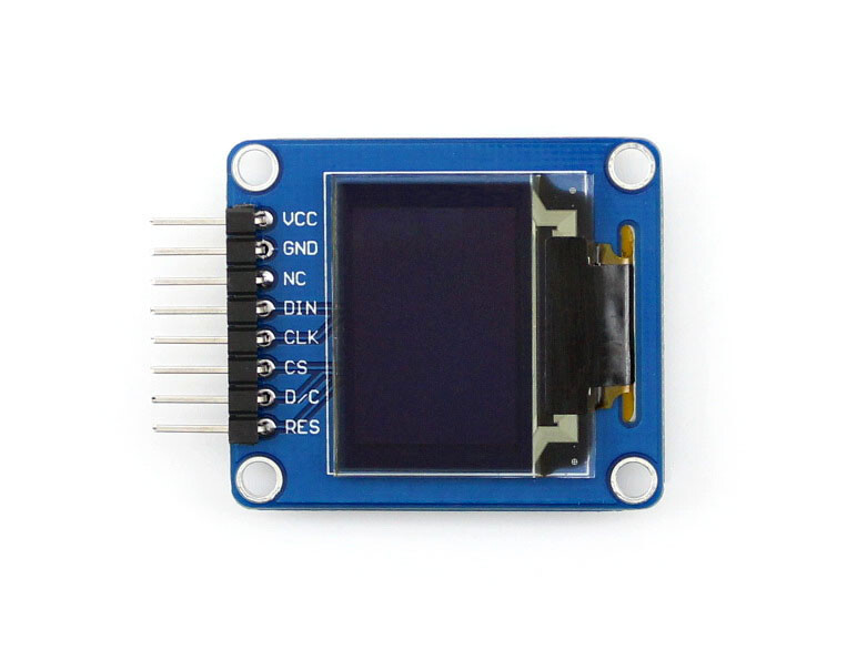 Waveshare 0,95 Zoll 96x64 RGB OLED SPI I2C Interfaces horisontal pinheader SSD1331
