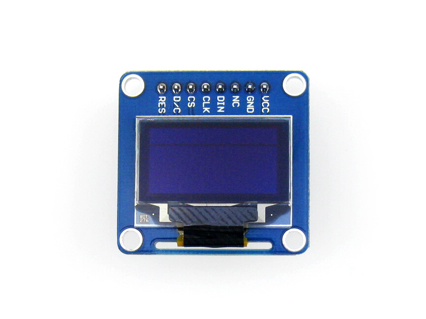 Waveshare 0,96 Zoll 128x64 OLED SPI I2C Interfaces vertikal stik SSD1306