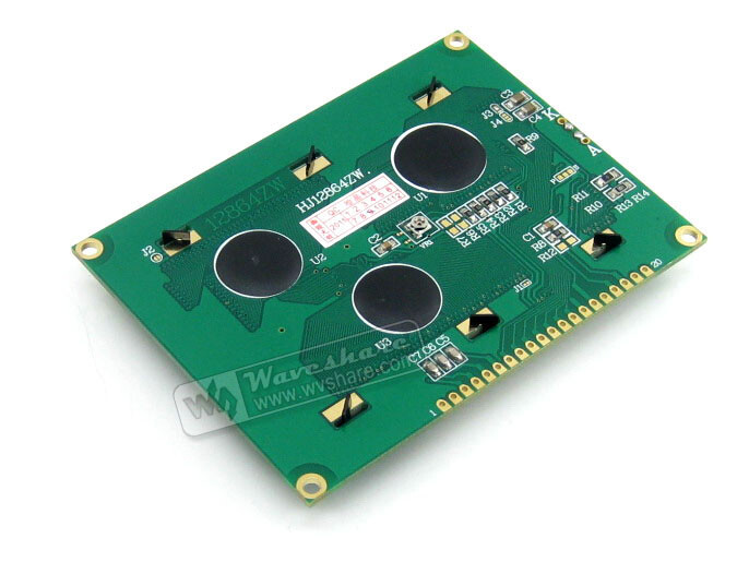 WaveShare LCD12864-ST (3,3V Blå baggrundsbelysning)