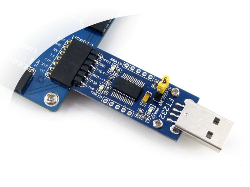 Waveshare FTDI FT232 USB UART Board (Type A) USB TIL UART løsning med USB Type A stik