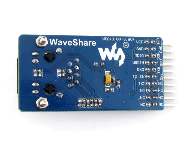 Waveshare DP83848 Ethernet-kort, tilbehør med RJ45-stik
