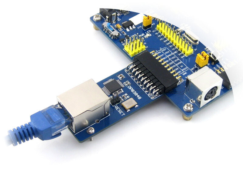 Waveshare DP83848 Ethernet-kort, tilbehør med RJ45-stik