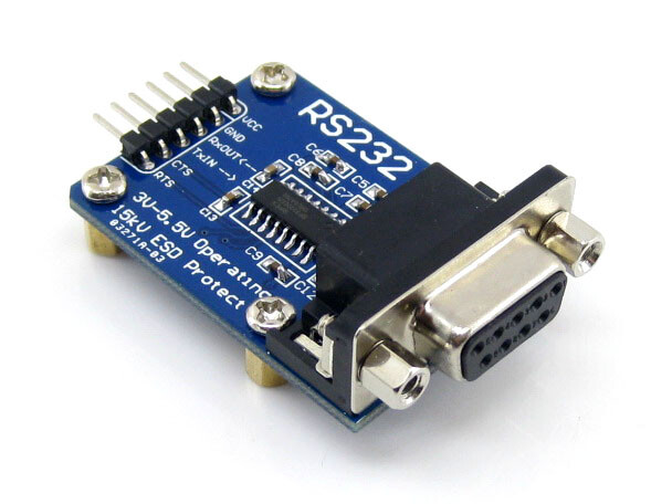 Waveshare RS232 Kommunikationsplade SP3232 3V-5.5V ESD Enhanced Hardware Flow Control Understøttet