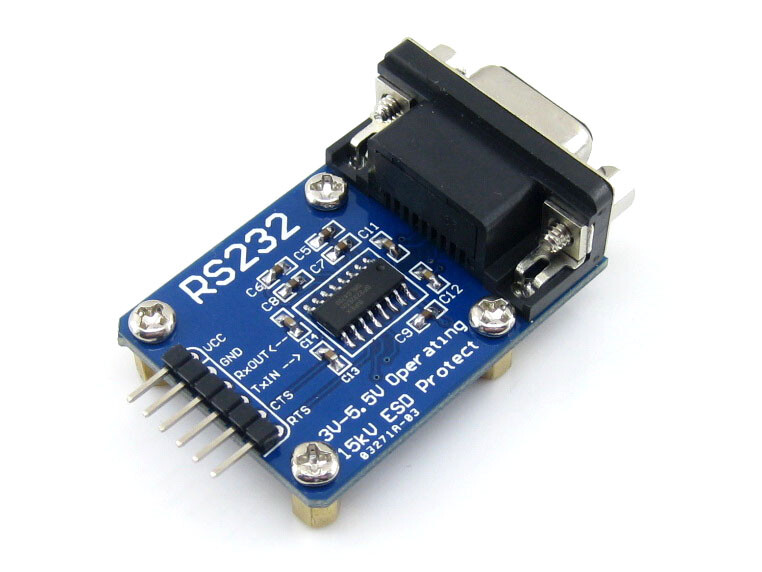 Waveshare RS232 Kommunikationsplade SP3232 3V-5.5V ESD Enhanced Hardware Flow Control Understøttet