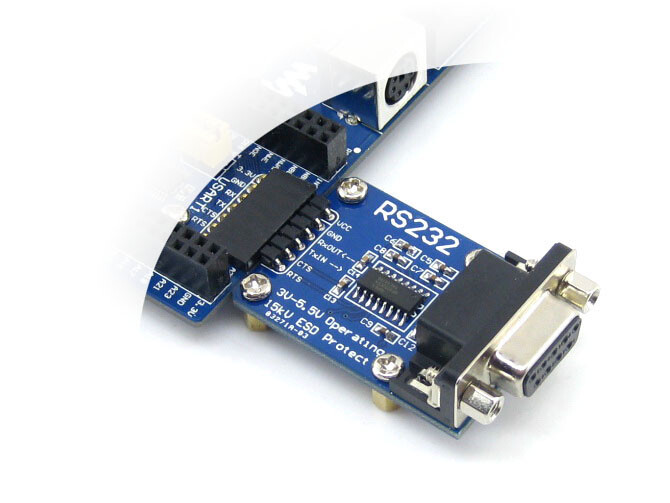Waveshare RS232 Kommunikationsplade SP3232 3V-5.5V ESD Enhanced Hardware Flow Control Understøttet