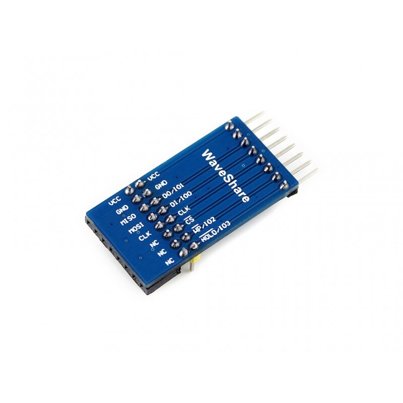 Waveshare W25QXX DataFlash-kort Seriell DataFlash-modul med W25Q128FV indbygget, SPI QPI-interface
