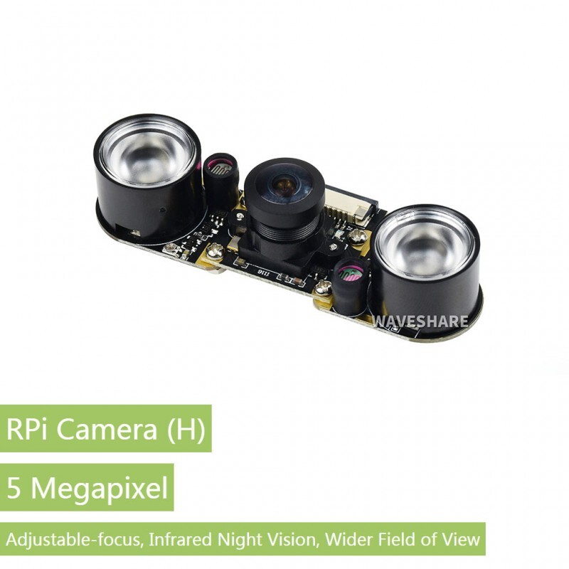 Waveshare Raspberry Pi Kamera (H) Fiskejen-linse Understøtter Natvision 5 Megapixel FFC