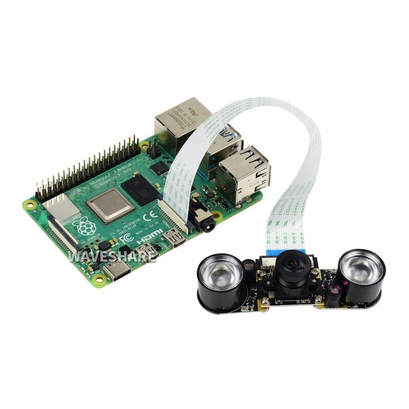 Waveshare Raspberry Pi Kamera (H) Fiskejen-linse Understøtter Natvision 5 Megapixel FFC